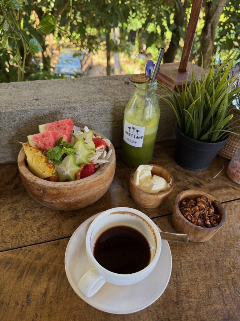 Colorful smoothie bowl at Shady Lane